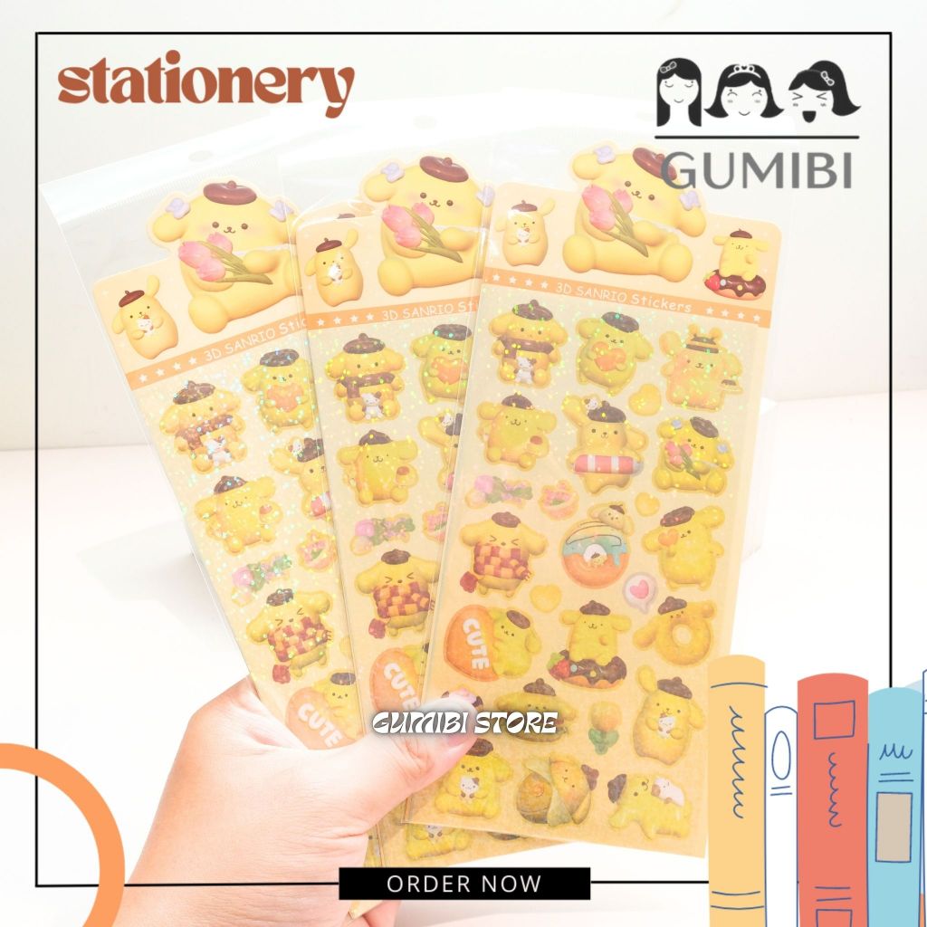 

STIKER ALB PURIN SANRIO STIKER GLITTER SANRIO STIKER 1 LEMBAR MOTIF PURIN KUNING LUCU TERMURAH