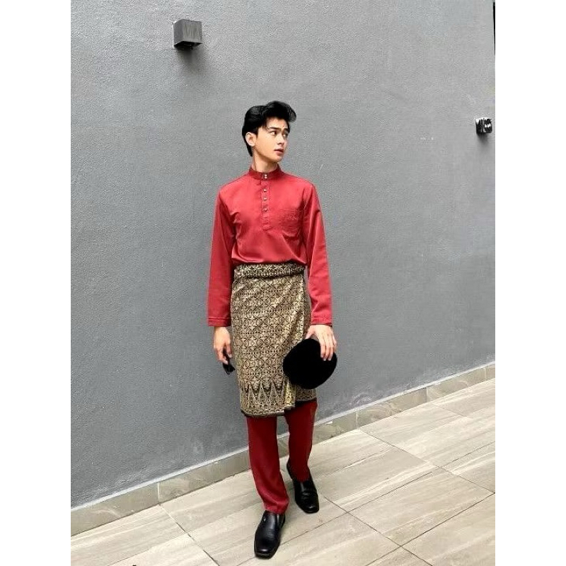 1 set baju teluk belanga pria baju melayu pria baju adat malaysia
