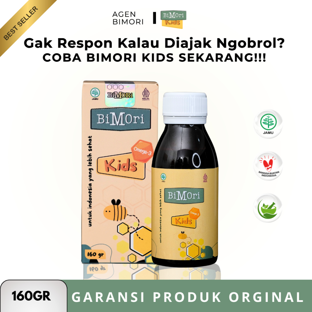 Bimori Kids Obat Anak Autis Vitamin Speech Delay Adhd | Vitamin Otak Anak Cerdas Daya Ingat