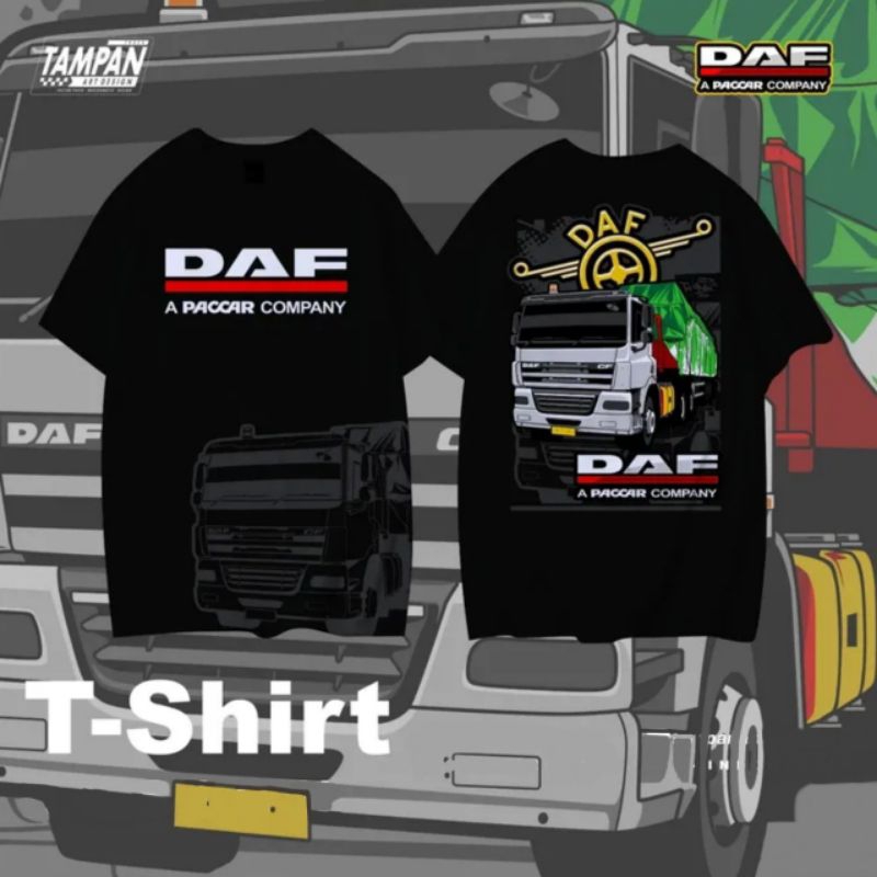 [COD]DAF SIBA SURYA T-SHIRT TRUK FREE STIKER GANCI PREMIUM CATTON 24S
