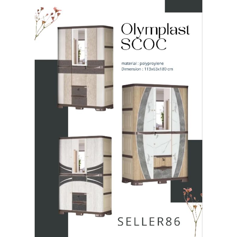 LEMARI OLYMPLAST SCOC 3 PINTU / LEMARI PAKAIAN PLASTIK OLYMPLAST 3 PINTU / OLYMPLAST SCOC BANDUNG