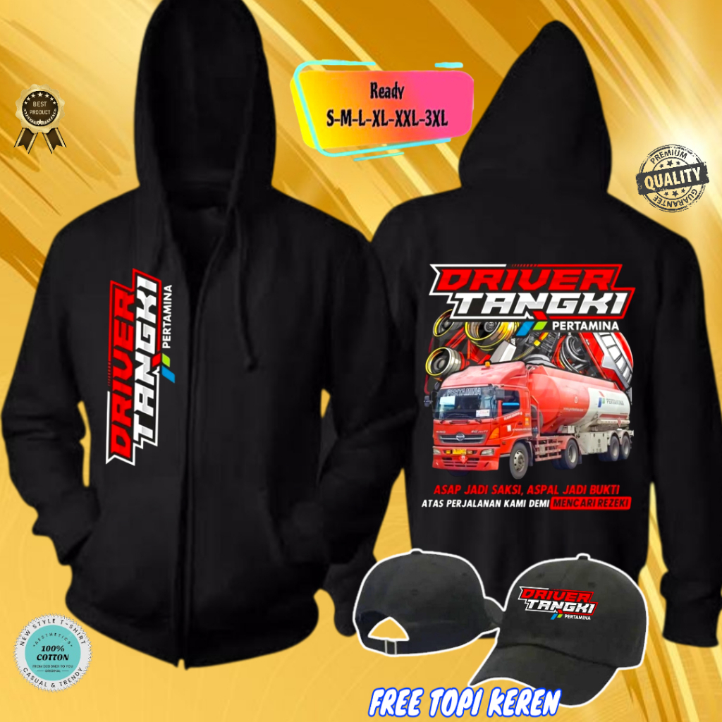 DUDESTORE CLTHING DISTRO HOODIE ZIPP PROFESI DRIVER TANGKI PERTAMINA ASAP JADI SAKSI ASPAL JADI BUKT
