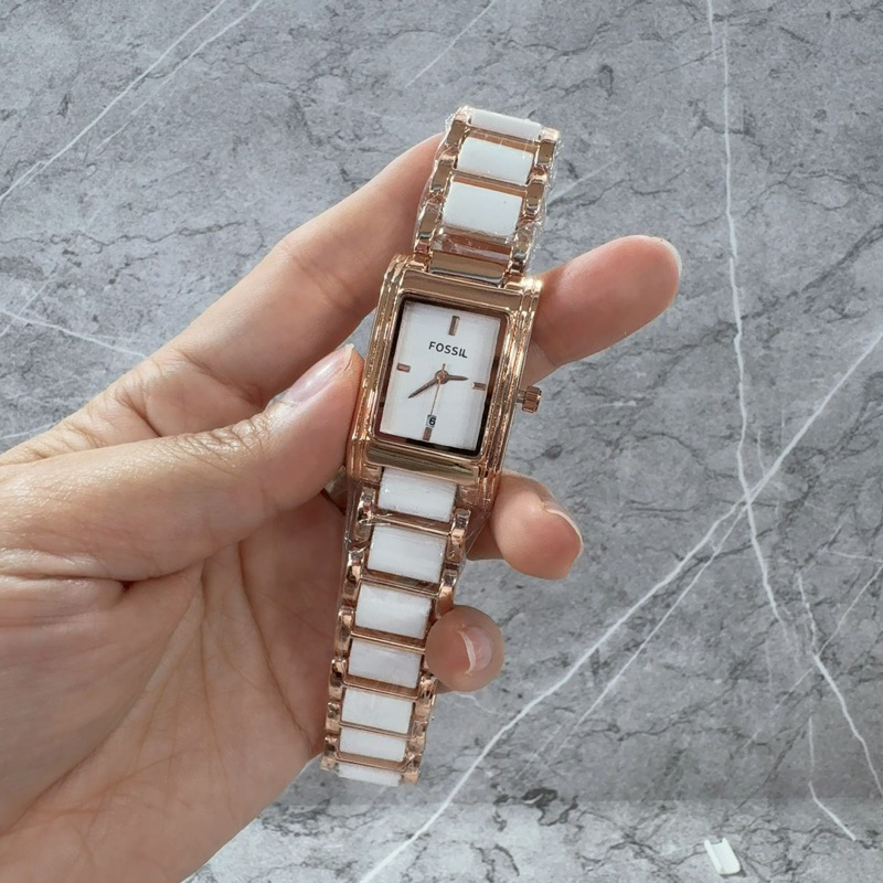 [BISACOD] JAM TANGAN WANITA CEWEK SEGI FX 25MM RANTAI KERAMIK JAM TANGAN CEWEK MEWAH SIMPEL