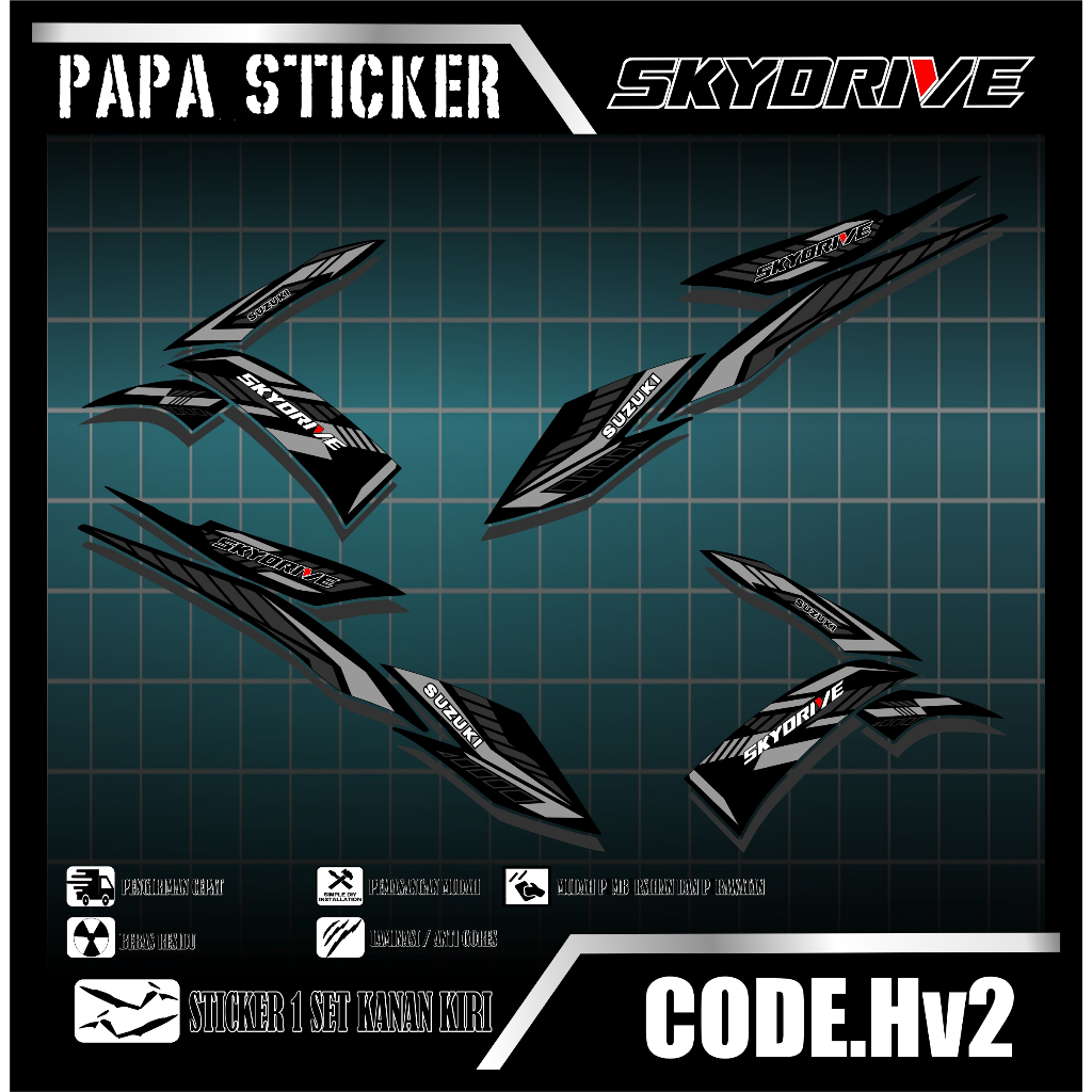 STRIPING SKYDRIVE  - Sticker Striping  Variasi List SKYDRIVE HV2