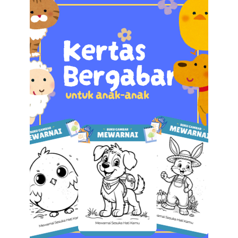 

Printable Mewarnai Anak – Hewan-Hewan Lucu Hitam Putih A4