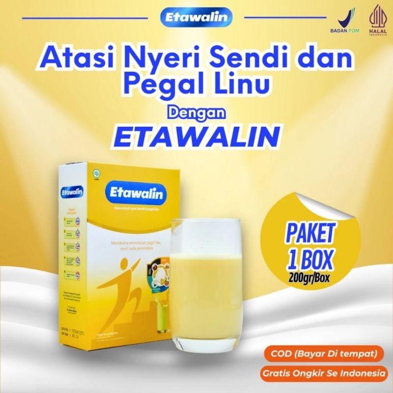 

Paket 1 Box Etawalin - Mencegah Nyeri Sendi Rematik Sakit Pinggang Remaja & Orang Tua Original