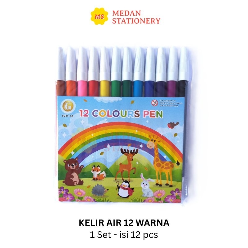 

KELIR AIR 12 WARNA SPIDOL WARNA-WARNI