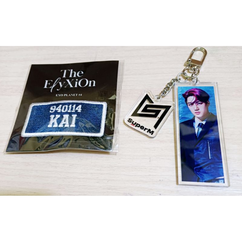 Aksesoris Fashion Pernak Pernik Set Strap Acrylic Tas / Gantungan Kunci Kpop EXO / Super M - KAI + 1