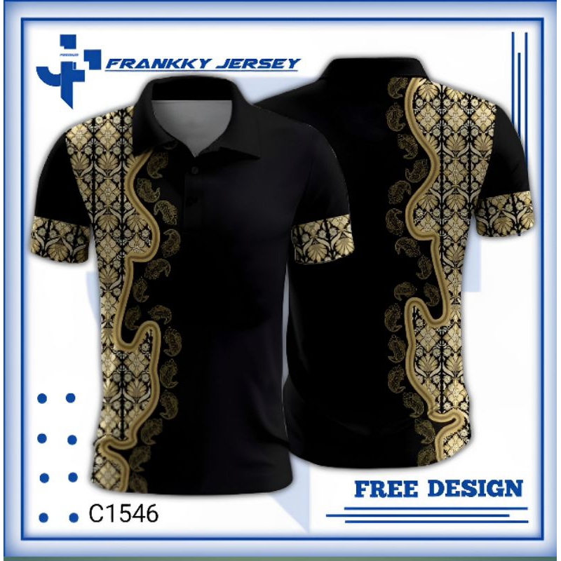 KAOS POLO BATIK FULL PRINTING KUALITAS PREMIUM