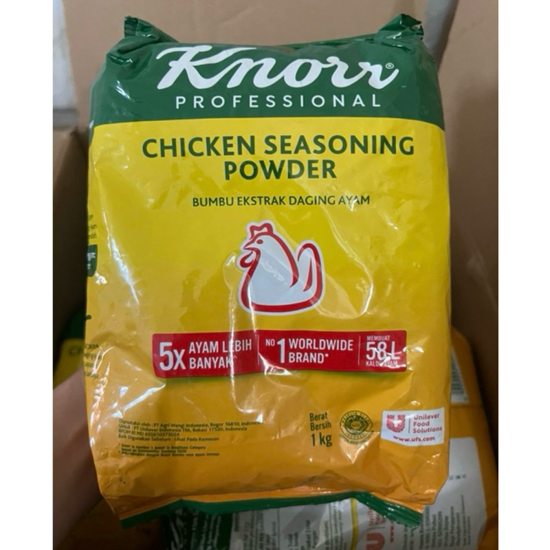

Knorr Chicken Seasoning Powder 1 Kg Pouch Pcs / Knor Ayam 1000 gr