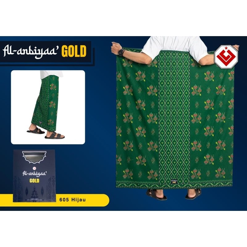 (grosir) sarung Al Ambiya gold mst motif lamiri mst sutra dewasa grosir termurah