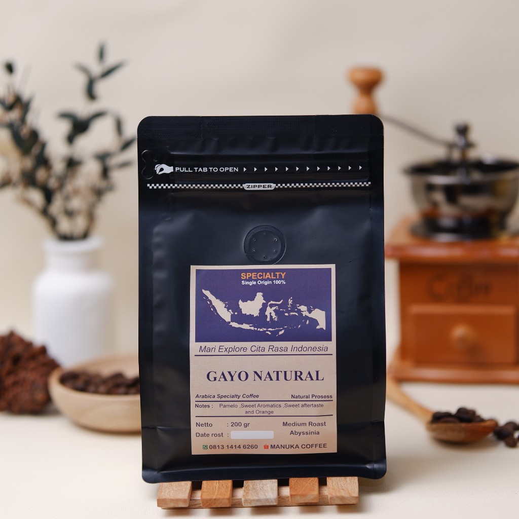 

Kopi Arabika Aceh Gayo Natural 200g - Biji / Bubuk Kopi Manuka Coffee Roasted Beans