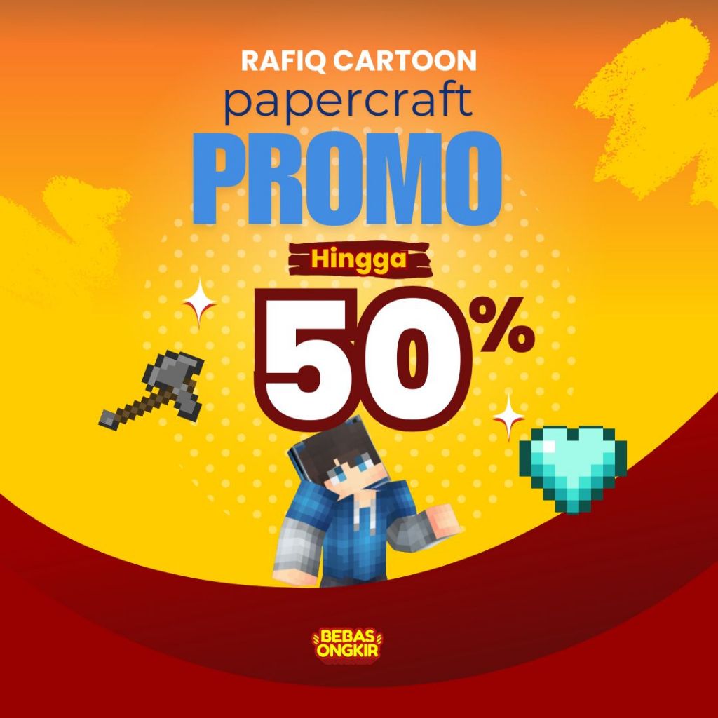 Papercraft Minecraft Satuan Action Figure DIY