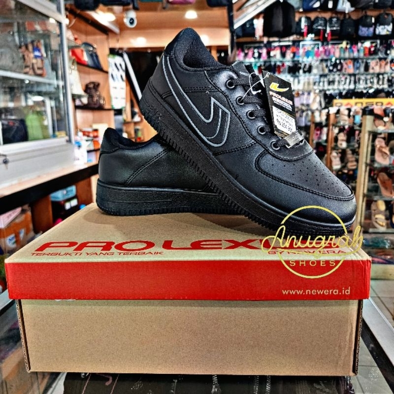 SEPATU SEKOLAH NEW ERA- FORCE ONE 01 HITAM/HITAM || NEW ERA BNIB