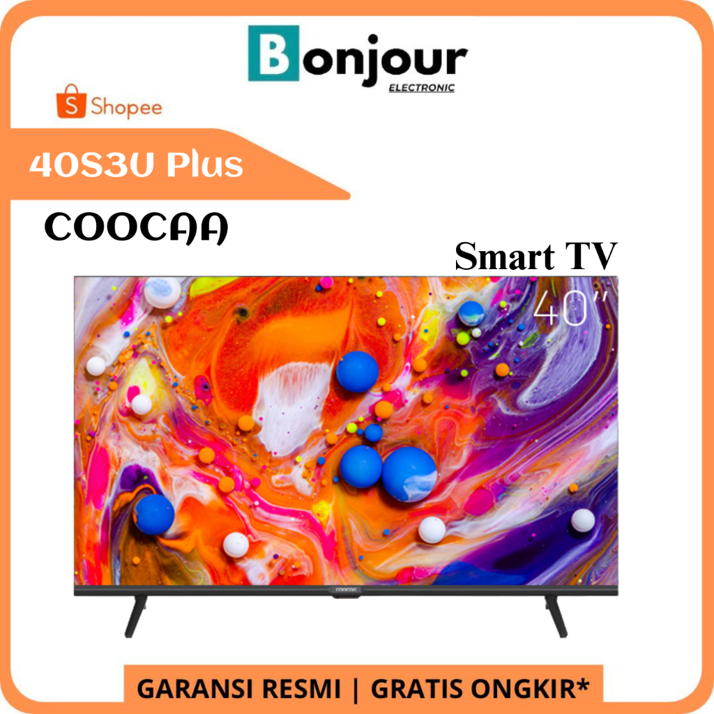 LED TV 40 Inch Model 40S3U Plus 2K LED Smart TV Coocaa Smart TV Digital 40