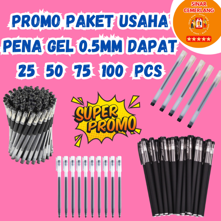 

SC 25 50 PCS 75 PCS 100 PCS PAKET USAHA Pena Gel POLOS Ink 0.5mm TANPA KOTAK Standar Pulpen Alat Tulis Stationary Kantor Sekolah Pena Pen Tinta Cair Murah 3 Warna Termurah