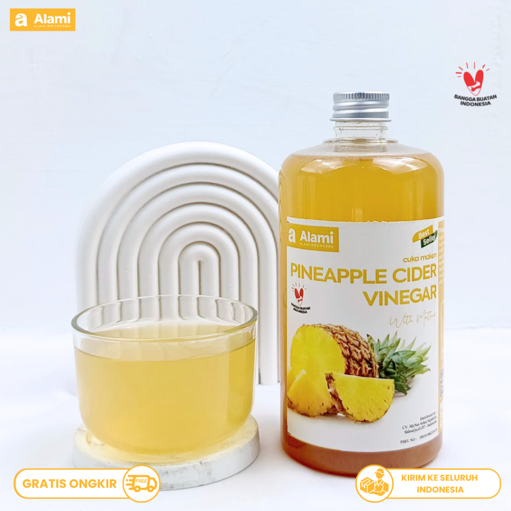 

ALAMI CUKA NANAS 500 ML PINEAPPLE CIDER VINEGAR MINUMAN HERBAL ALAMI 100% ORIGINAL