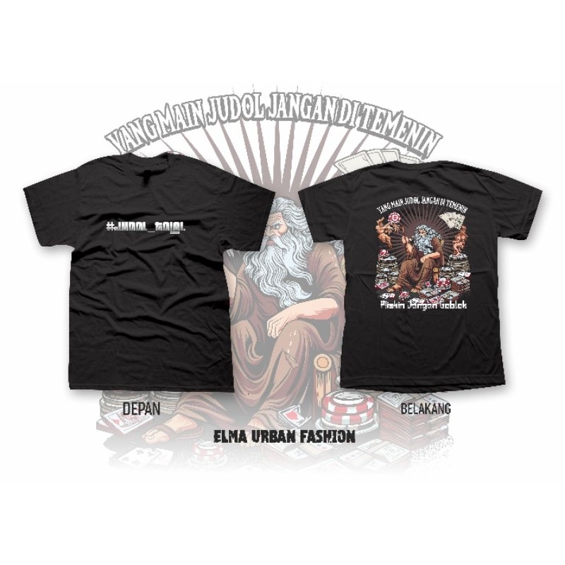Tshirt kaos distro dewasa unisex pria wanita yang judol jangan ditemenin judol tolol viral bahan pol