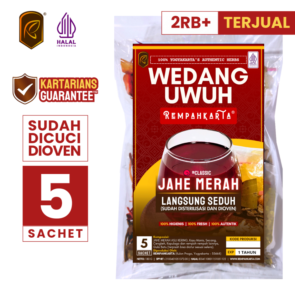 

REMPAHKARTA Wedang Uwuh Jahe Merah (5 Sachet)