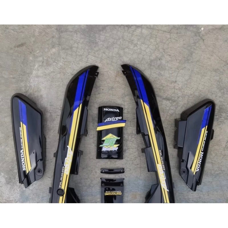 COVER BODY HONDA ASTREA GRAND/GRAND BULAN SABIT/GRAND LEGENDA WARNA BIRU KUNING