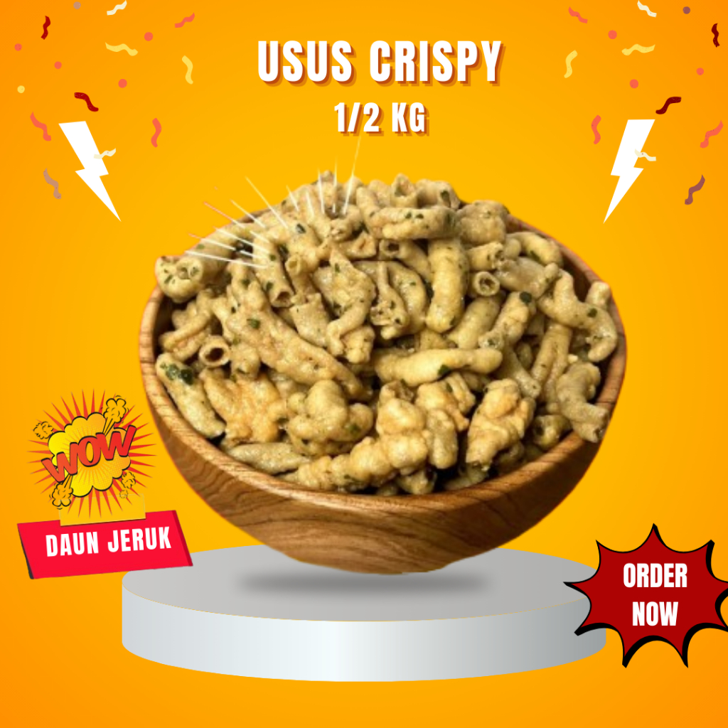

Keripik Usus Ayam Crispy Pedas Daun Jeruk 1/2kg