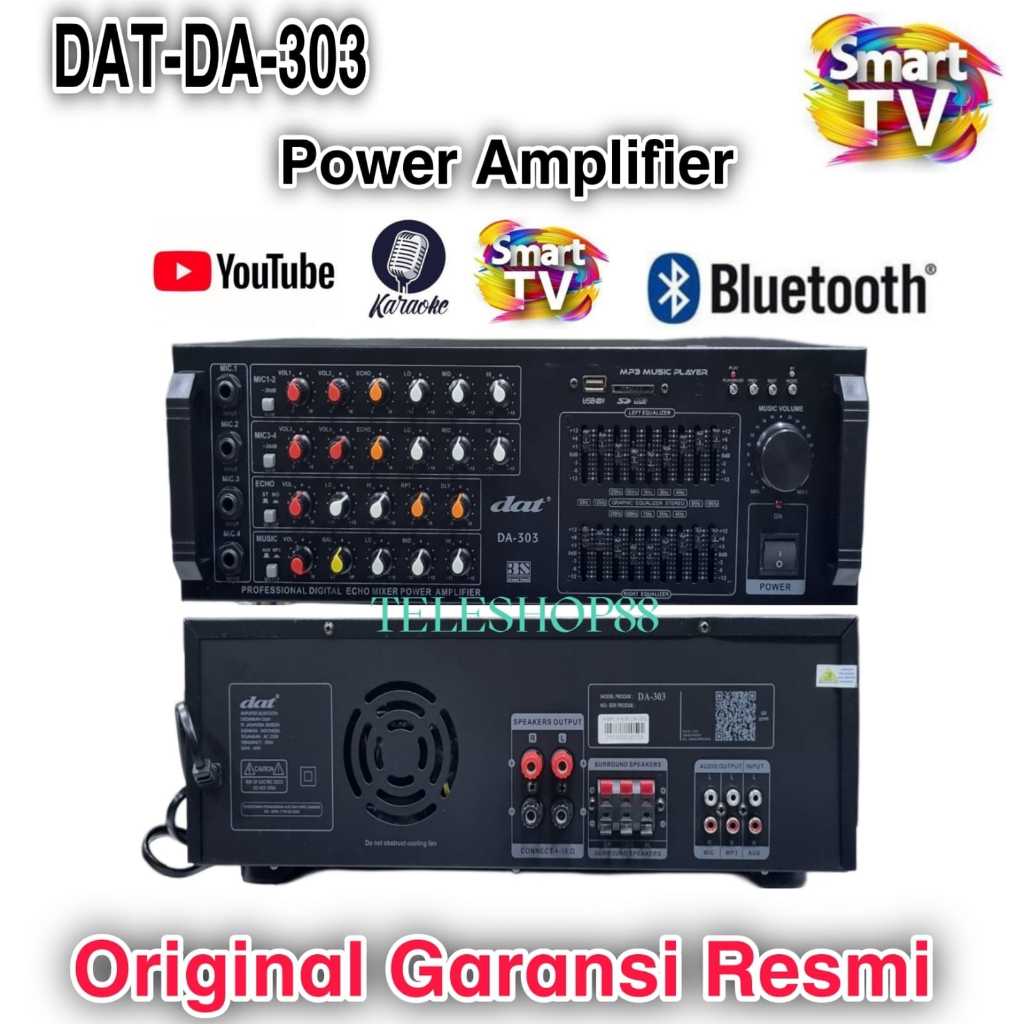 Amplifier Power Mixer Karaoke DAT DA 303 Bergaransi