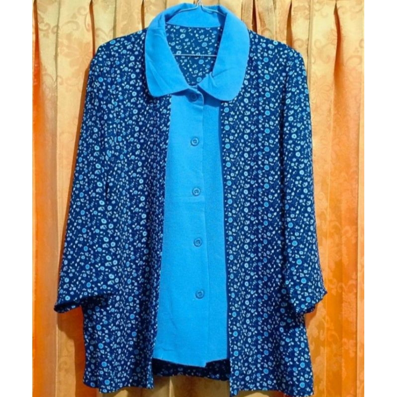 Kemeja Outer Vintage Bunga Wanita