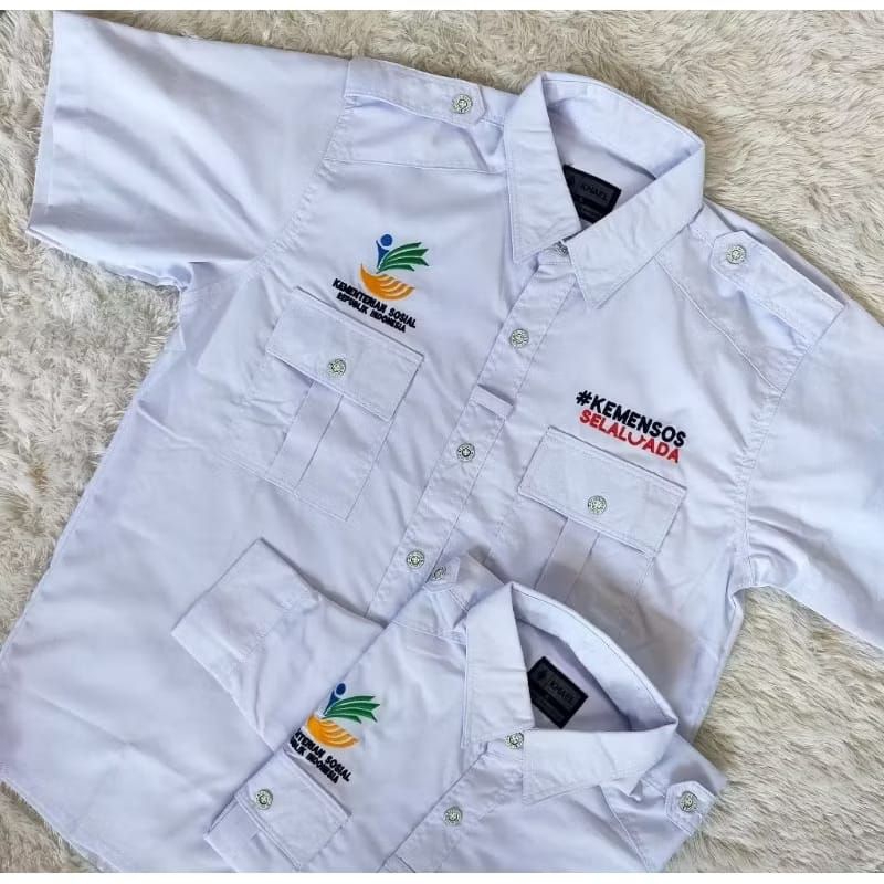 lengan pendek kemeja kemensos baju kemensos seragam kemensos pdh kemensos