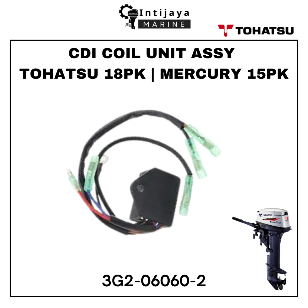 3G2-06060-2 CDI COIL UNIT ASSY 9.8 PK 18PK TOHATSU | PENGAPIAN 15PK MERCURY SUKU CADANG & SPAREPART 