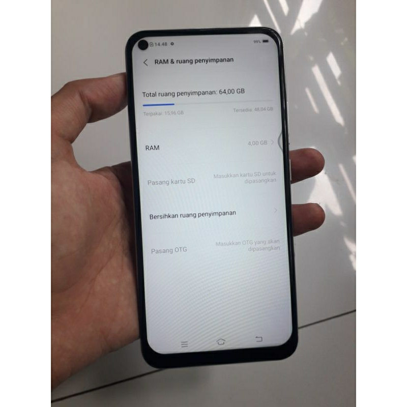 second Vivo Y30i 4/64 Blue no minus sidik jari bekas garansi Nasional ( Second )