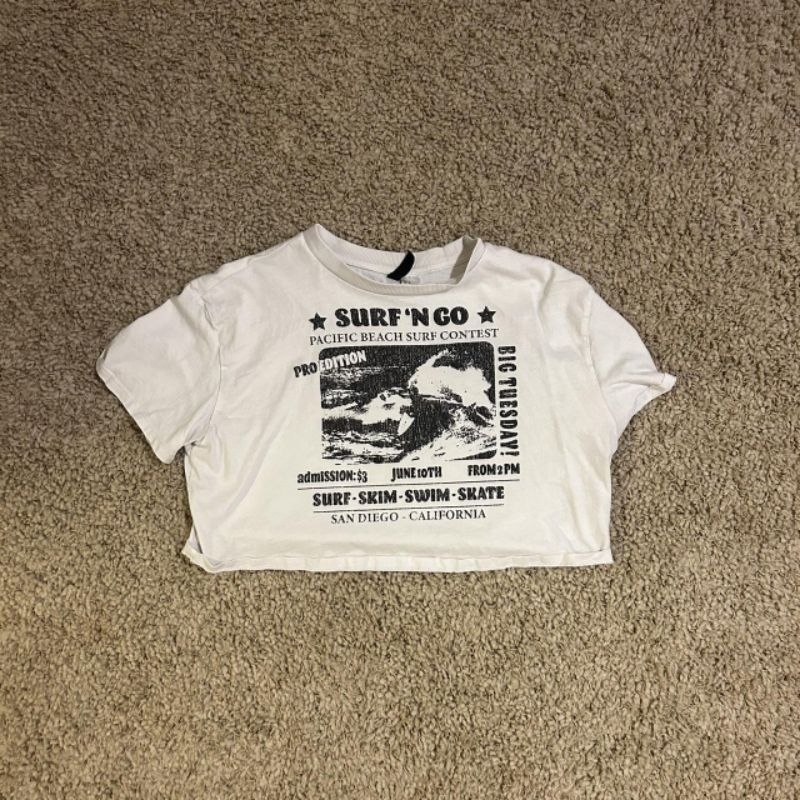 H&M tshirt crop top hnm t-shirt crop