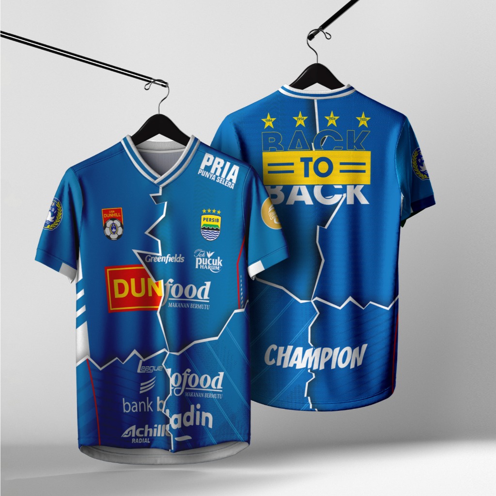 Hot Item Jersey Persib Back to Back Champion Dryfit  Wafle Bintang 4 Special Edition