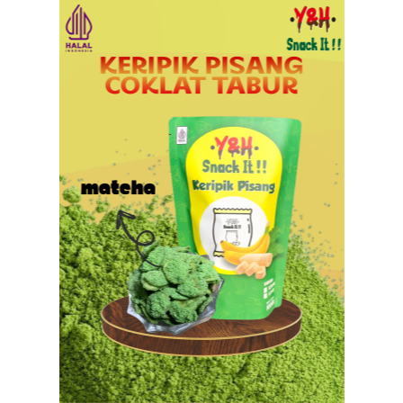 

100gram KERIPIK PISANG TABUR MATCHA KERIPIK PISANG MANIS CEMILAN ENAK Y&H SNACK IT
