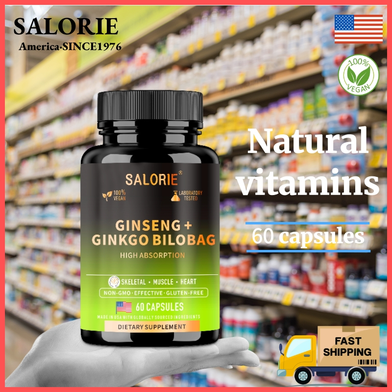 Ginseng + Ginkgo Biloba, Meningkatkan Energi, Fokus, dan Sirkulasi Darah untuk Kesehatan Otak