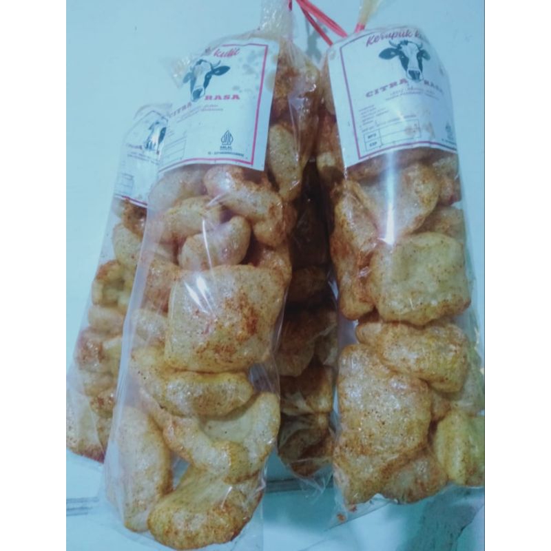 

Dorokdok Kerupuk kulit sapi Asli Rasa Pedas