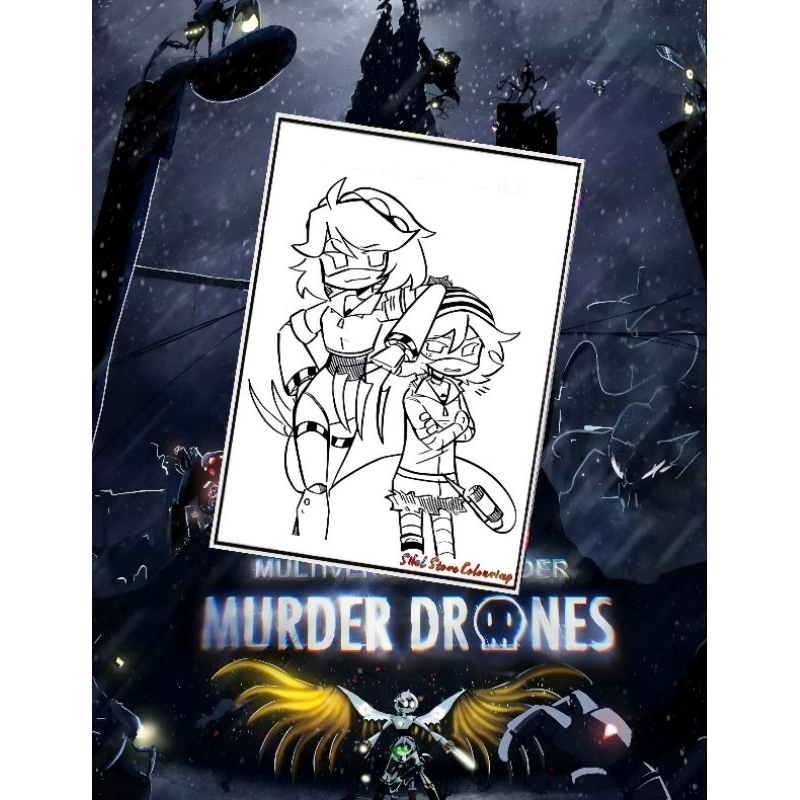 

KERTAS GAMBAR MEWARNAI MURDER DRONES ISI 10 LEMBAR GAMBAR BERBEDA / KERTAS GAMBAR TEBAL / PAUD / SD / TK