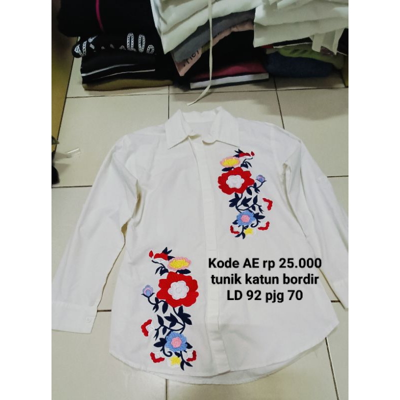 tunik wanita bordir preloved