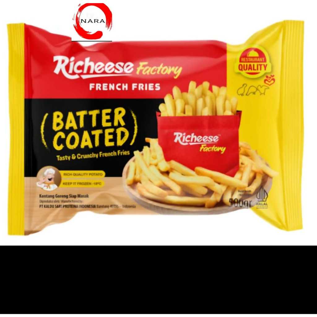 

richeese french fries batter coated .berat 900 gr