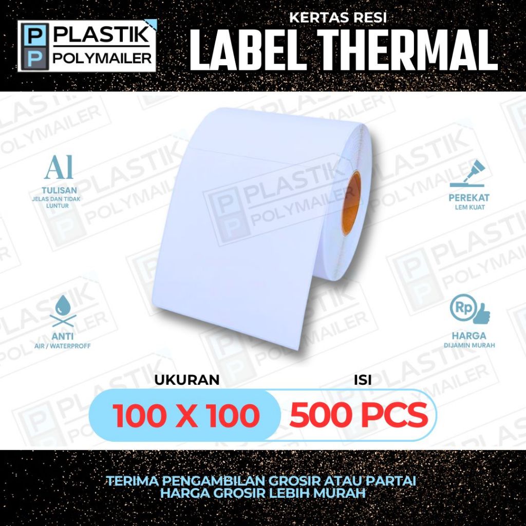

RB Label Thermal Label Pengiriman Stiker Barcode 100x100 isi 500 lembar Printer Label Sticker Kertas