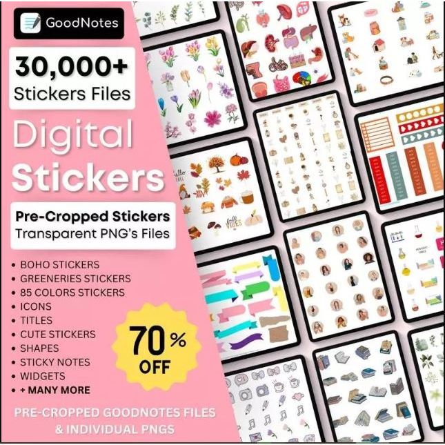 

30000+ Daily Digital Sticker Book for Goodnotes