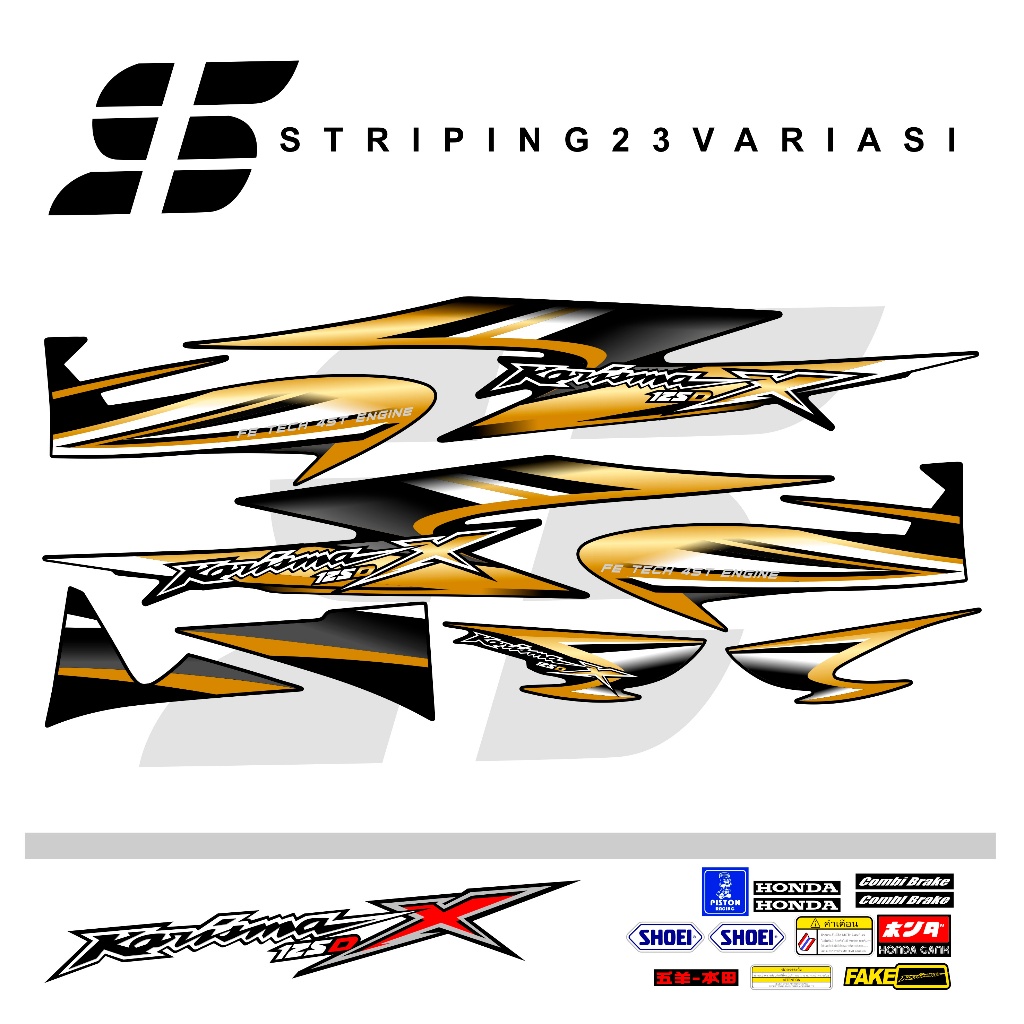 STIKER STRIPING KARISMA X 125-125 D GRAFIS VARIASI 007