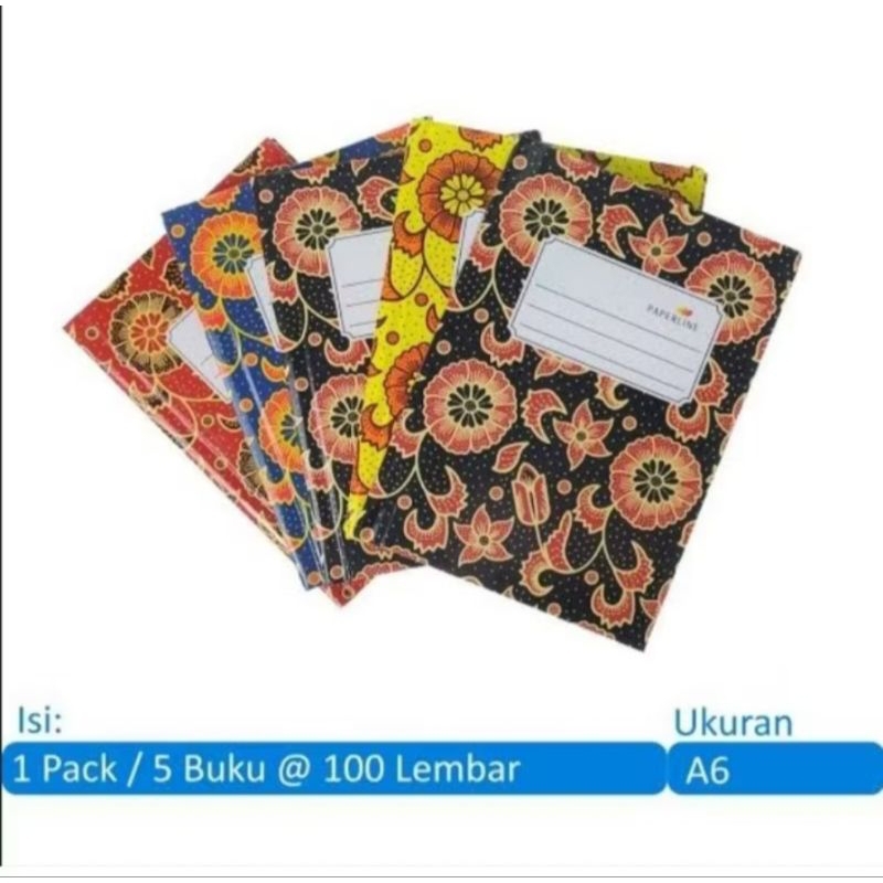 

(Pack=5Pcs) Paperline Buku Oktavo 100 Lembar (minimal order 2 Pak)