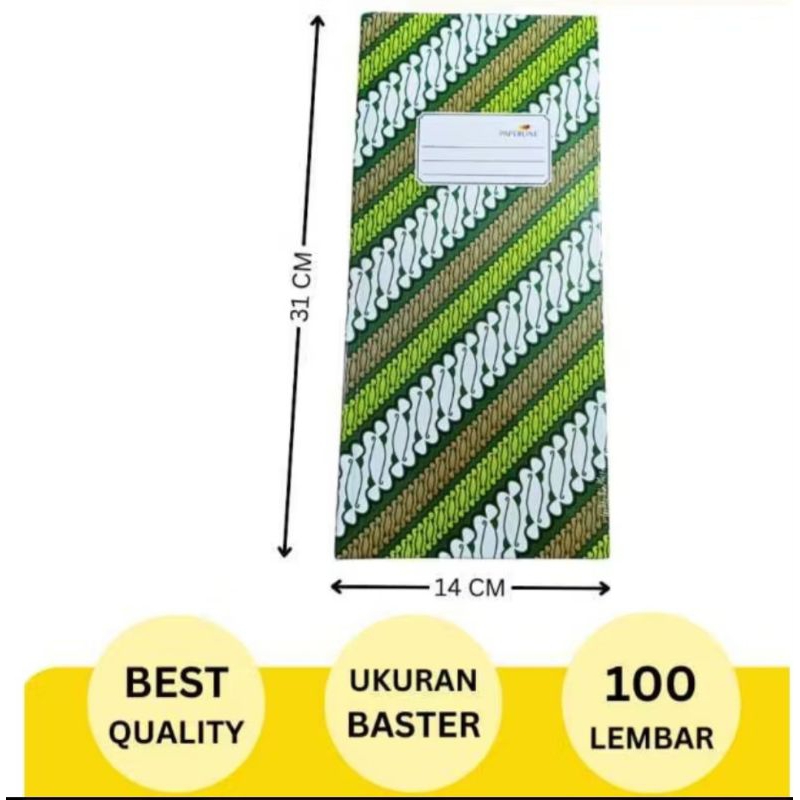 

(Pack= 5pcs) Paperline Buku Baster 100 Lembar