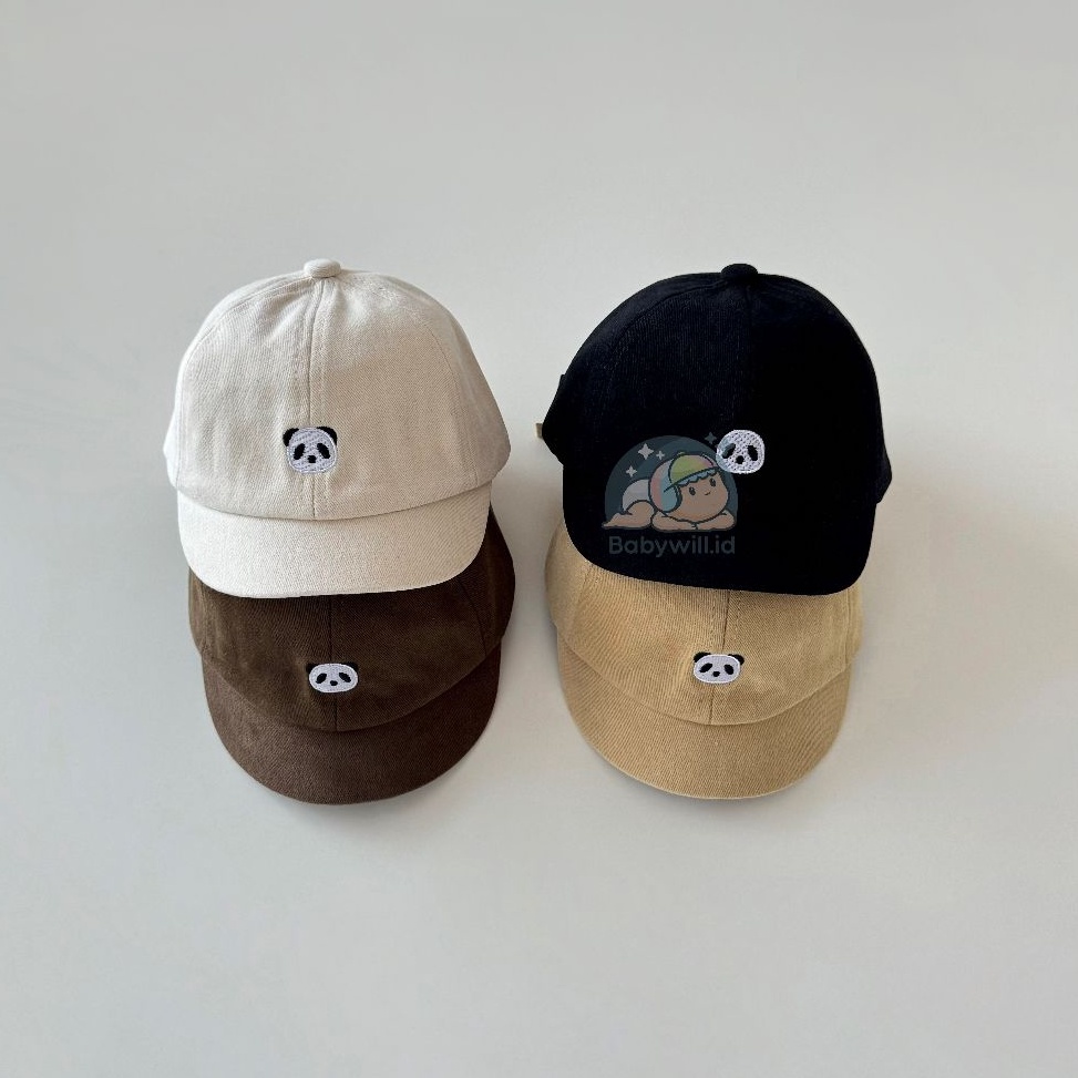 Topi baseball anak laki laki motif panda lucu usia 6 bulan  3 tahun pelindung kepala bayi KODE D9O2