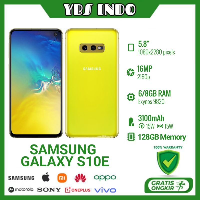 Samsung Galaxy S10e Ram 6/128Gb - Smartphone Bekas Bergaransi