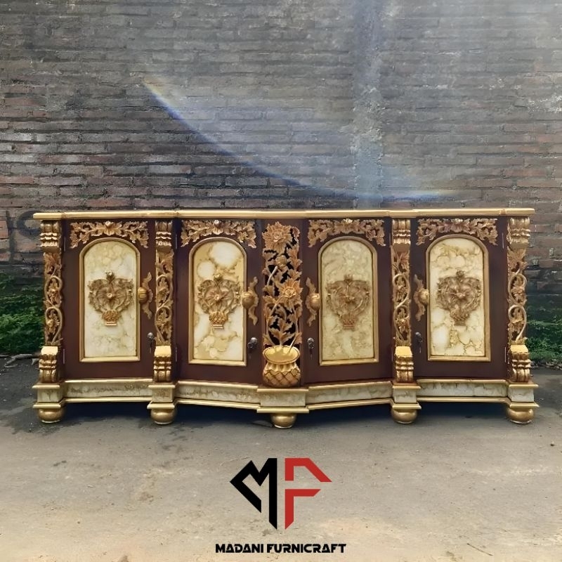 BUFET SHIMA BUFET UKIR KABINET MEJA TV KAYU JATI