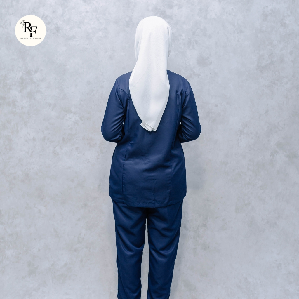 Discount Setelan Pdh Baju Seragam Dinas Wanita Warna Navy/Biru Dongker Guru Terbaru 2025