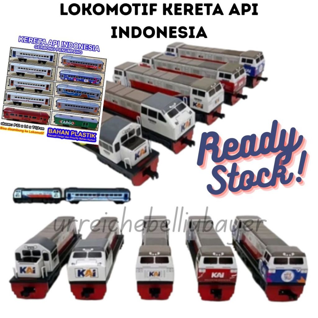 Kereta Api Indonesia Lokomotif Gerbong / Mainan Kereta Api Indonesia Lokomotif Gerbong Kereta Api