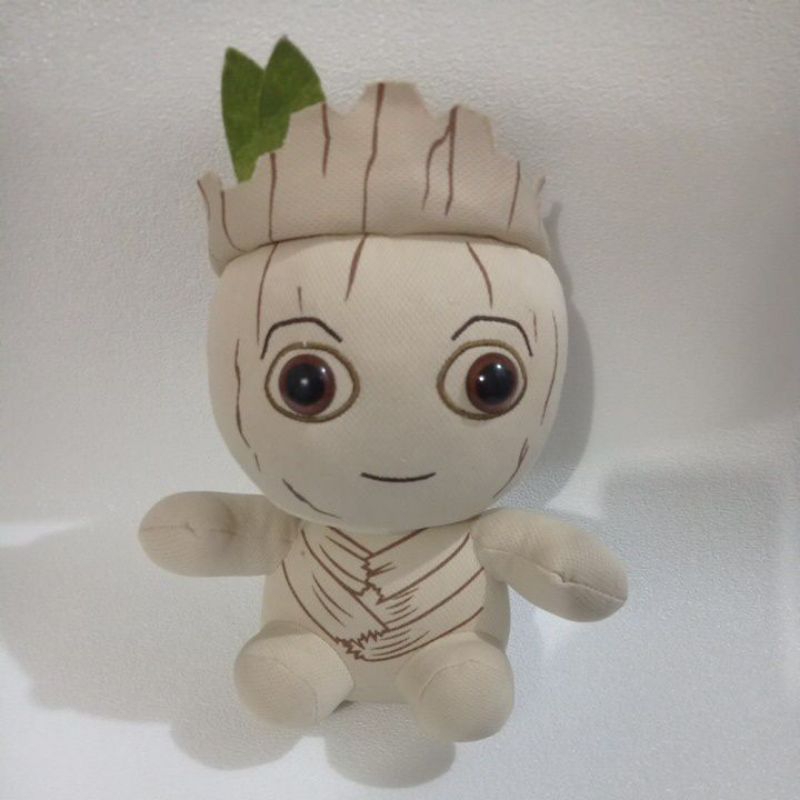 boneka Groot Marvel boneka manusia kayu