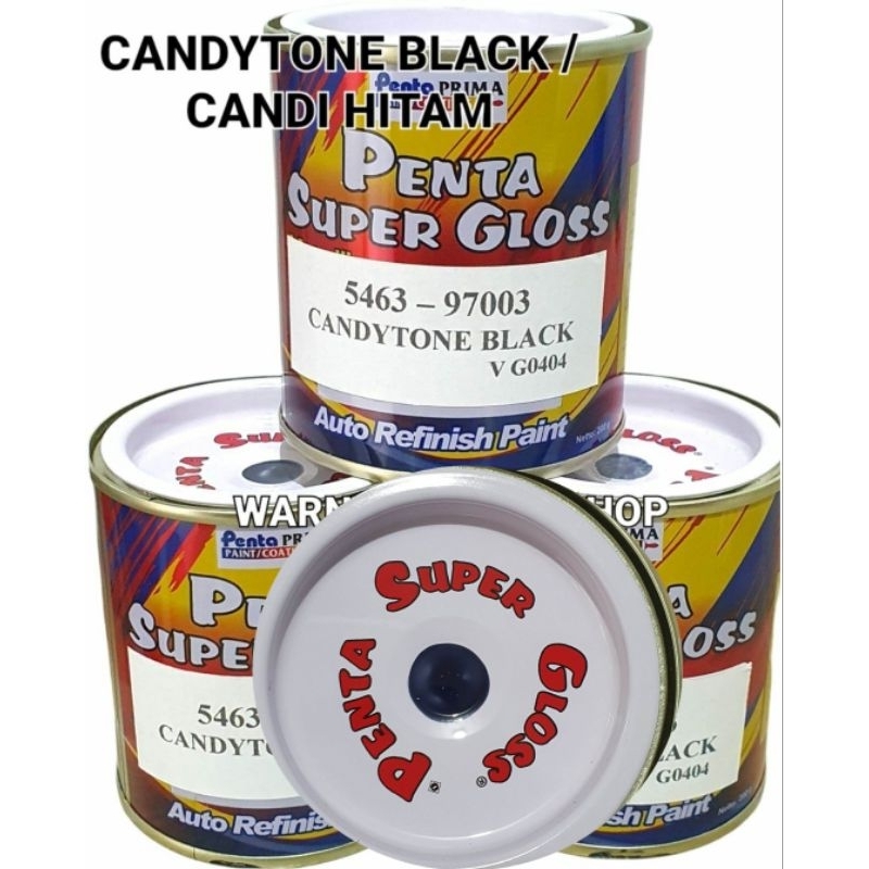 CAT PENTA SUPER GLOSS CANDYTONE BLACK 97003 ( HITAM) / ISI 200 GRAM /CAT MOBIL / MOTOR / DUCO / PAIN